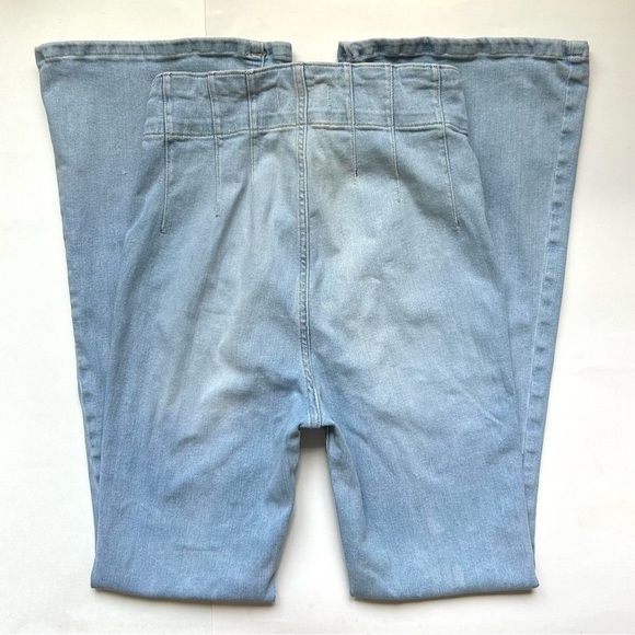 Free People We the Free Jayde Flare Jeans High Rise Wide Leg Light Wash Size 30 - Picture 10 of 12